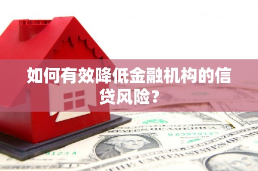武邑如何有效降低金融机构的信贷风险？