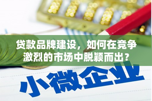武邑贷款品牌建设，如何在竞争激烈的市场中脱颖而出？