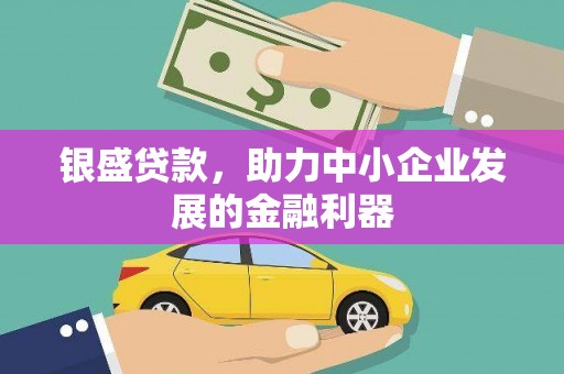 武邑银盛贷款，助力中小企业发展的金融利器