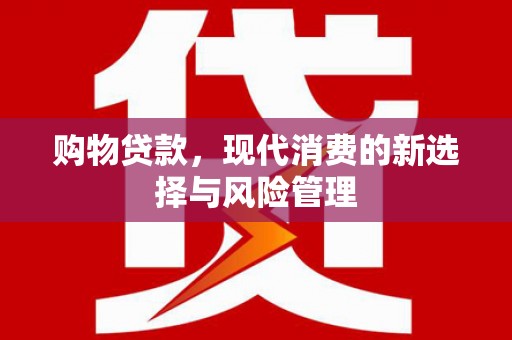 武邑购物贷款，现代消费的新选择与风险管理