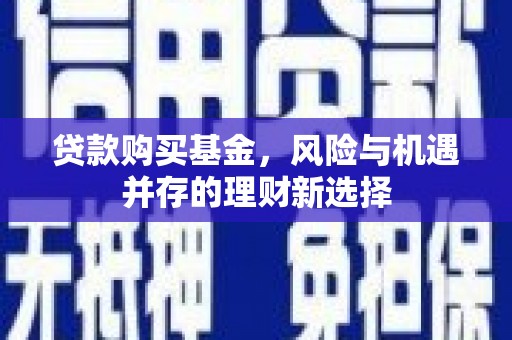 武邑贷款购买基金，风险与机遇并存的理财新选择