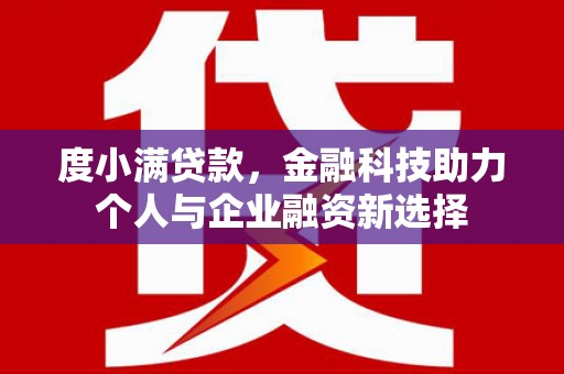 武邑度小满贷款，金融科技助力个人与企业融资新选择