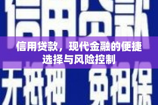 武邑信用贷款，现代金融的便捷选择与风险控制