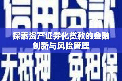 武邑探索资产证券化贷款的金融创新与风险管理