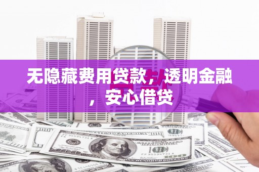 武邑无隐藏费用贷款，透明金融，安心借贷