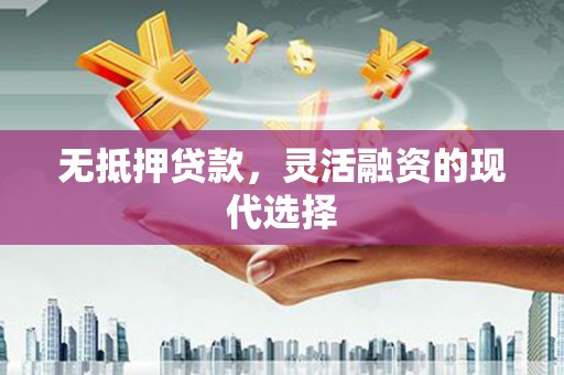 武邑无抵押贷款，灵活融资的现代选择