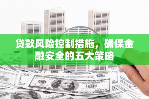 武邑贷款风险控制措施，确保金融安全的五大策略