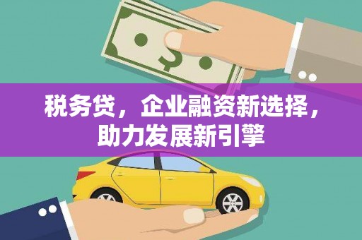 武邑税务贷，企业融资新选择，助力发展新引擎