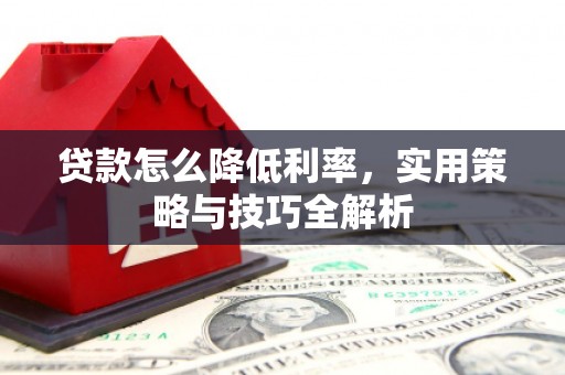 武邑贷款怎么降低利率，实用策略与技巧全解析
