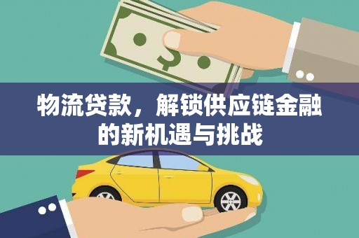 武邑物流贷款，解锁供应链金融的新机遇与挑战