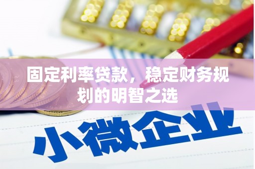 武邑固定利率贷款，稳定财务规划的明智之选