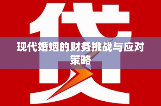 武邑现代婚姻的财务挑战与应对策略