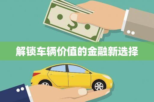 武邑解锁车辆价值的金融新选择