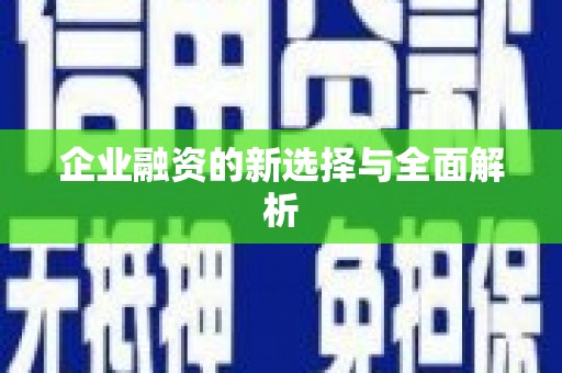 武邑企业融资的新选择与全面解析